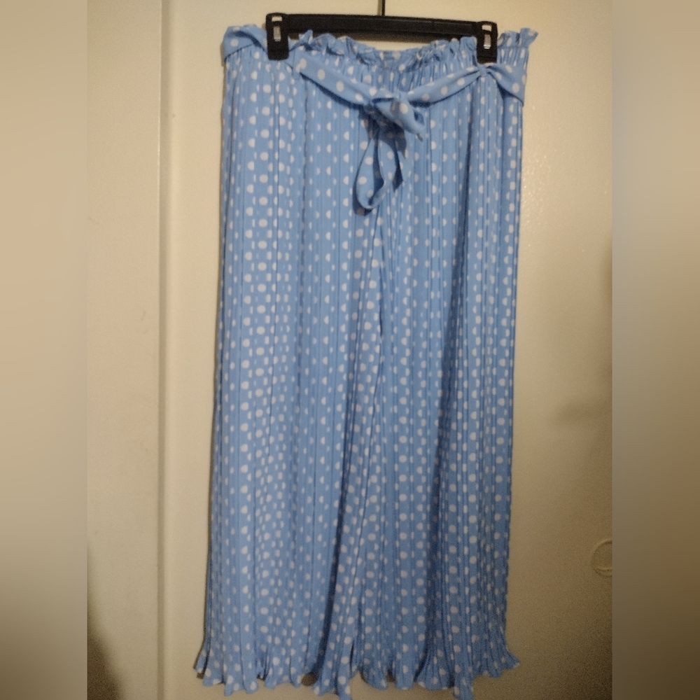 aliceblue blue polka dot pants size XL